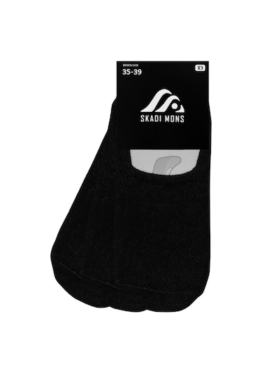 Skadi Mons Invisible 3 Pack Unisex Siyah Çorap 1605030223-001 Siyah