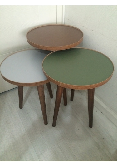 3'Lü Zigon Sehpa - 16Mm Veya 18Mm 1.Kalite Mdf Tabla (436183831)