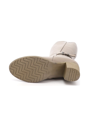 Gönderi R Kadın Bej Fermuarlı Kalın Topuklu Hakiki Deri Çizme Gkzc13446501 Bej