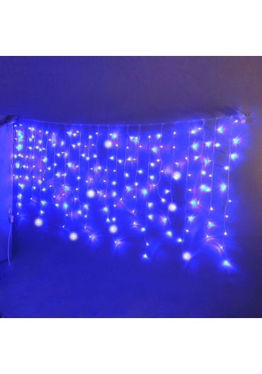 Sunlight Saçak Led Perde Aydınlatma 2m Dış Mekan Sarkıt Mavi Beya