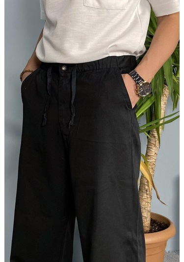 Beli Ve Paçası Bağcıklı Baggy Pantolon 001