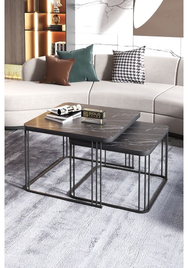 Orta Sehpa İkili Alize Bendir Siyah