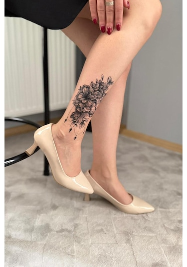 Preshley Kadın Sity Bej Rugan 6 Cm İnce Topuklu Stiletto Krem