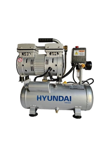 Hyundai HM506S 550 W 8 Bar 6 LT Hava Kompresörü Gri