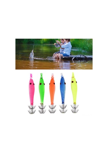 Moveevo Lüminöz Silikon Yemli Okyanus Balıkçığı İğnesi - 9cm 8g İkili Çengel Tasarımı - Gerçekçi Yem Squids İçin