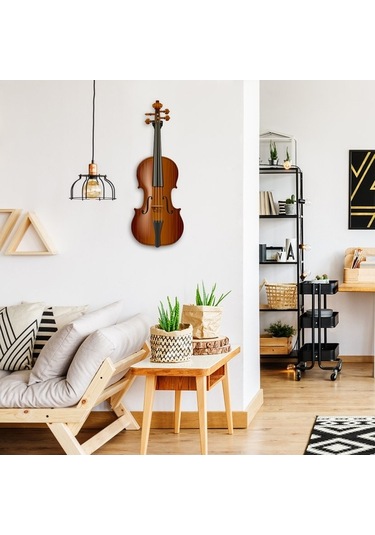 Dancemonkey Duvar Askılı 2'li Keman Standı - Demir Tabanlı Siyah Siyah