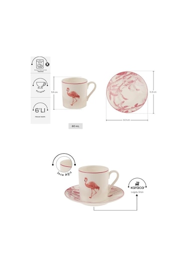 Karaca Jungle 6 Kişilik Kahve Fincanı