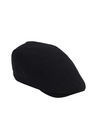 Şapkadan Siyah Kasket Pamuklu London Flat Cap Şapka 45645dr56675