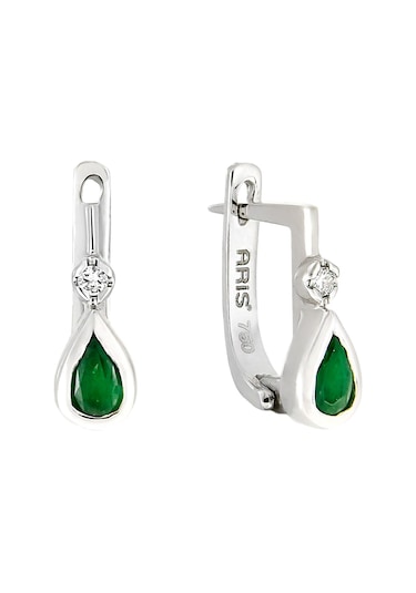 0,42 Ct Zümrüt Pırlanta Küpe