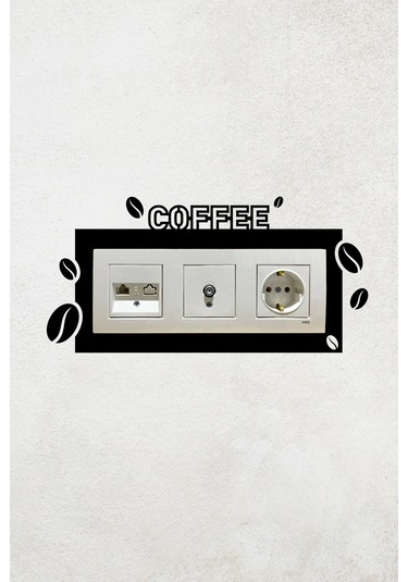 Coffee Kahve Tasarım 3lü Priz Çerçevesi İç Ölçü 22,75x8,4 Cm Üçlü Dekoratif Çerçeve - Kahve Kosesi