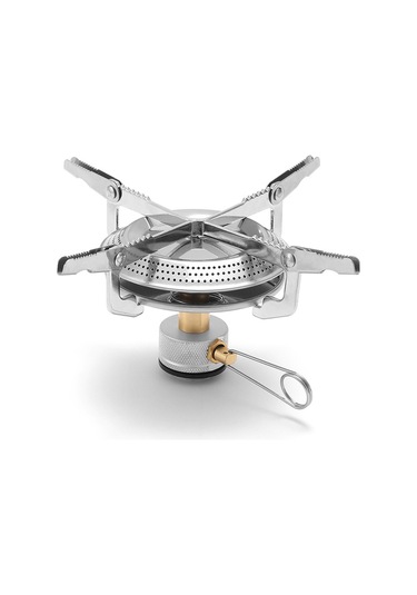 Kosona Dışarıda Kullanıma Uygun Çevirilebilir Gazlı Ocak, Ayarlanabilir Ateş Gücü, Çelik Malzeme, Piknik Ve Kamp Çadırı İçin Pratik Ocak Gümüş