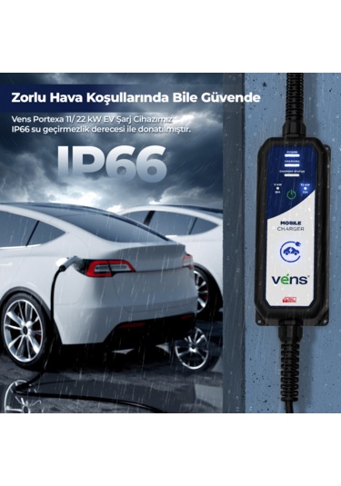 Vens Portexa 22Kw 32A Mobile Sarj Cihazı