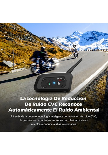 Vkemall Ejeas V6 Pro Motosiklet Kask Bluetooth İletişim Cihazı, 1200m Aralık, Ip65 Su Geçirmez, 12 Saat Konuşma Süresi