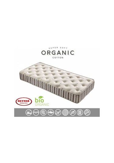 Uzunbebe 90X180 Heyner Bıobed Organic Cotton Lüx Ortopedik Yaylı Yatak