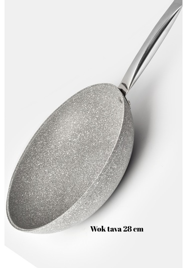 Urla Wok Tava Gri 28 Cm Gri