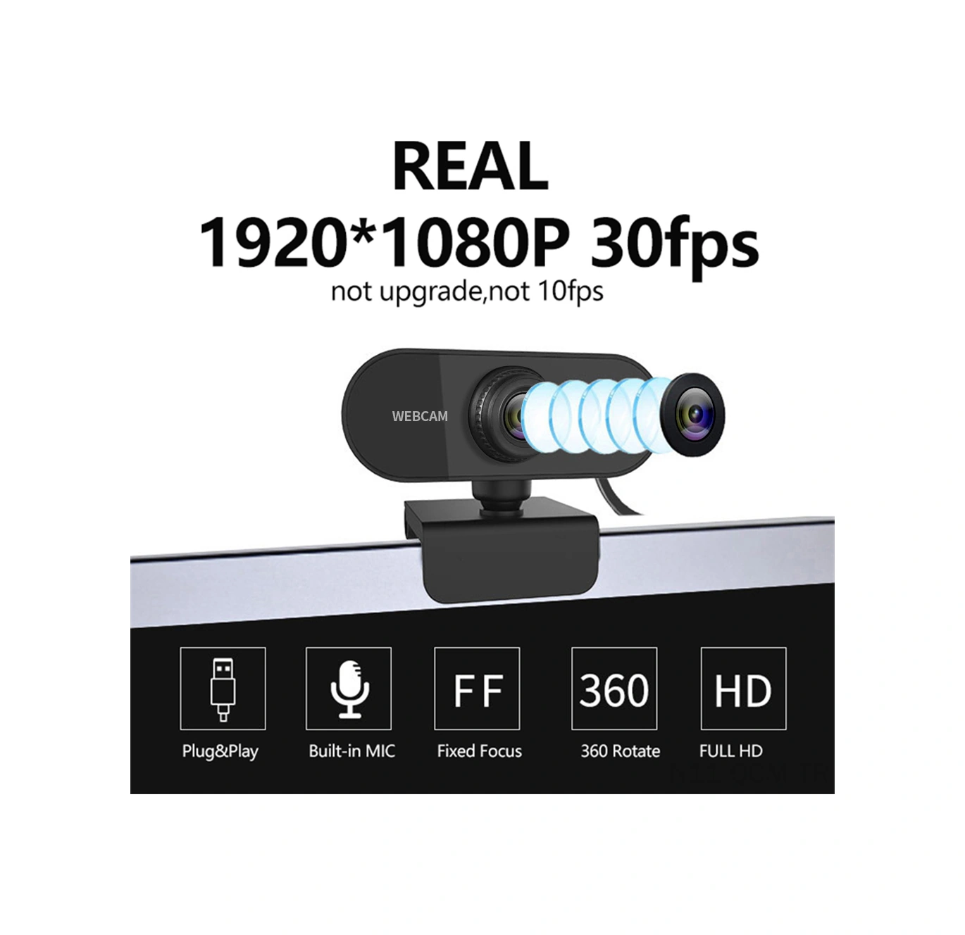 Qingmipy 1080p Hd Webcam Mikrofonlu: Canlı Yayın, Online Ders, Toplantı Ve Video Konuşma İçin Sürücü Gerektirmeyen Usb Kameralar