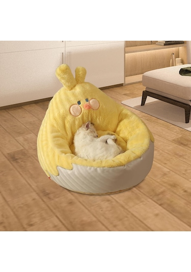 Homyl Tavuk Sarılma Yuva Yuvalama Karikatür Kedi Yavru Sarı