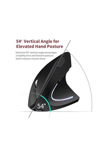 Ergonomik Fare, Dikey Kablosuz Bilgisayar Faresi 2.4g - Perfet