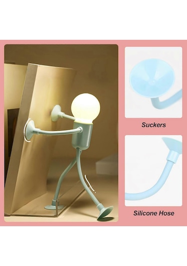 Kalıplanabilir Komik Sporcu Gece Lambası, Kendin Yap Şekilli Gece Lambası, Mükemmel  Beyaz