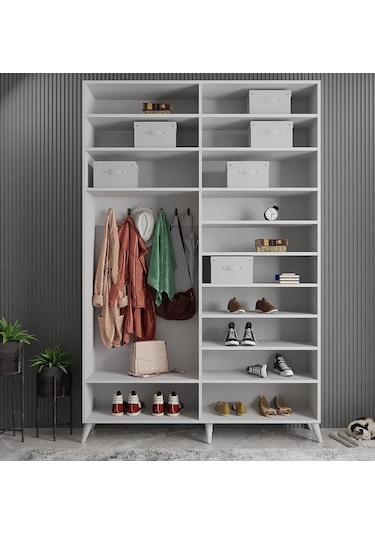 Viva Sürgülü Yüklük Modülü Portmanto Vestiyer Ayakkabılık B 140cm