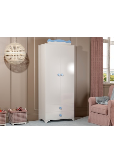 Patiko Sahra 058 2 Kapılı Dolap Mavi