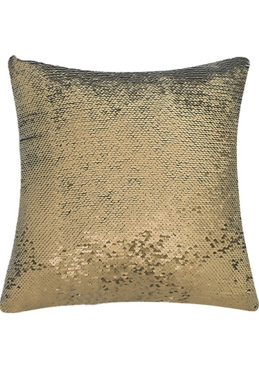 Teltree Şık Ve Lüks Altın Renkli Yıldız Desenli Yastık Kılıfı - 45x45cm Altın