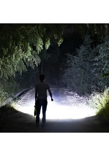 Lemestar Alüminyum Mini El Feneri, Led T6 Işık Kaynağı, 3 Işık Modu Güçlü/yumuşak/parıltı , Usb Şarjlı 1800mah Pil, Zoom Özelliği, Siyah-gri Çok Renkli