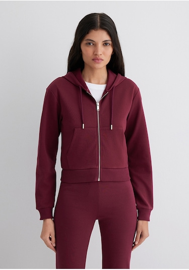 Mavi - Kapüşonlu Bordo İnterlok Sweatshirt 1s10424-70394 Bordo