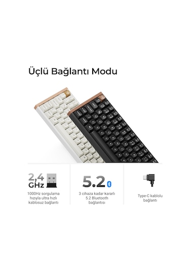 Keychron K2 He Special Edition Siyah %75 Gateron Magnetic Nebula