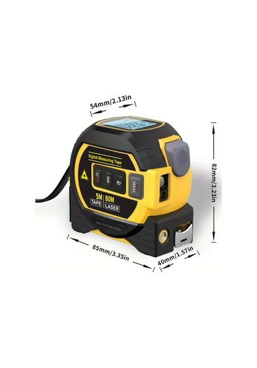Elmpaly Mıgprc 5m Mezura Ve 80m Lazerli Yuksek Hassasiyetli Uzaklik Olcer Pil İle Calisan Su Gecirmez Degil