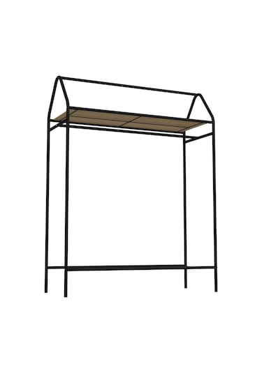 Home Hanger Siyah Elbise Askılığı Raflı New Design Konfeksiyon Askısı Siyah
