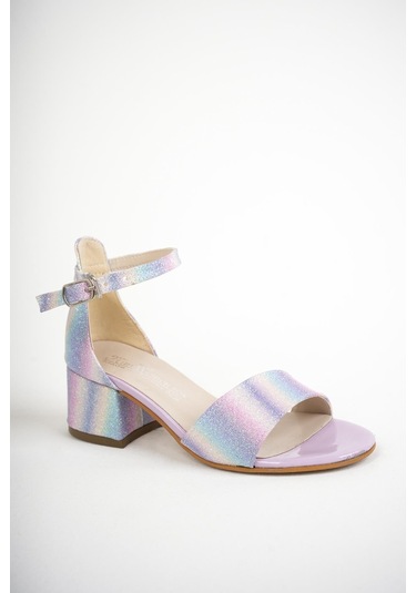 İncimoda Kız Çocuk Bilekten Bağlama Topuklu Taşlı Günlük Sandalet 001