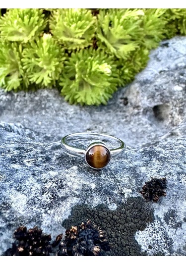 Elana Doğal Kaplan Gözü Yüzüğü 218925039 Gri