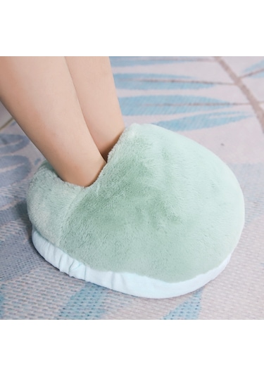 Geeroyoo Usb 5v Isıtıcı Ayak Isıtıcı, Yumuşak Tavşan Kürkü, 50-60 C, Wormwood Isıtma Teknolojisi, Ofis/dorma Kullanıma Uygun, Yıkama Kolay Açık Yeşil Açik Mavi