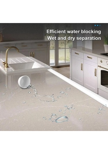 Joyhub Mingjin Shop2 Net Stil 80cm 3m Silikon Su Durdurucu Şerit Mutfak Havzası Su Engelleme Şerit Banyo Duş Barajı Taşkın Bariyeri Kuru Ve Islak Ayırma Mcs3f8 Renkli Çok Renkli