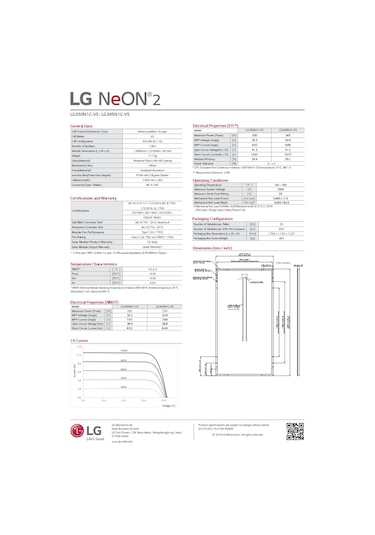 Lg Neon 2 3520 W Solar Panel