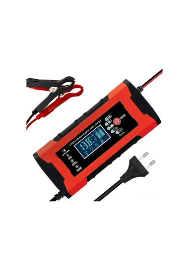 Tenfowee 180w Akıllı Araç Şarj Cihazı - 12v/24v Agm Akü Tamir Ve Şarj Özelliği Kırmızı, Avrupa Standart