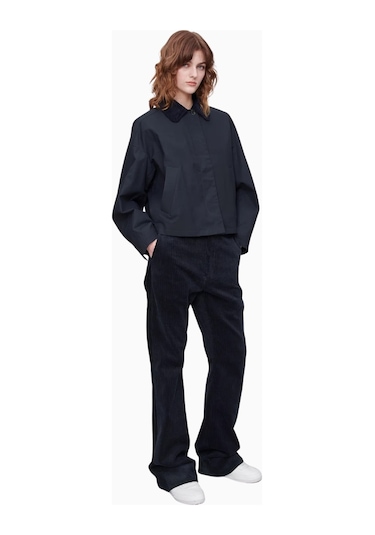 A.p.c Becca Jacket Su Itici Kısa Kesim Kadın Ceket Koyu Lacivert