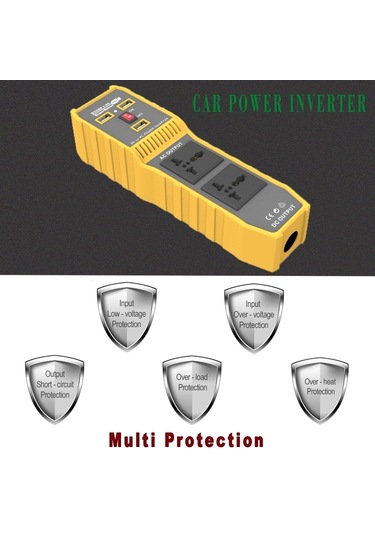 Sones Üç Usb'li 12v İla 220v 300w Araç Güç Çeviricisi