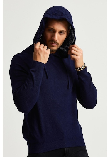 Alexandergardı Kapüşonlu İnce Kazak E22-5713 001