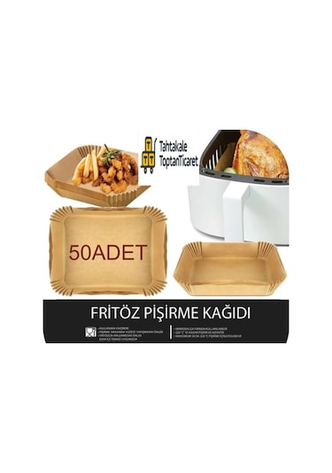 Büyük Boy Air Fryer Fritöz Pişirme Kağıdı 50 Adet