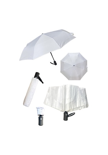 Zeus&co  Unisex Otomatik Hac Şemsiyesi - Beyaz