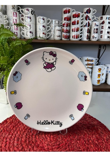 6 Parça Hello Kitty Model Çocuk Yemek Takımı Beslenme Seti Çok Renkli