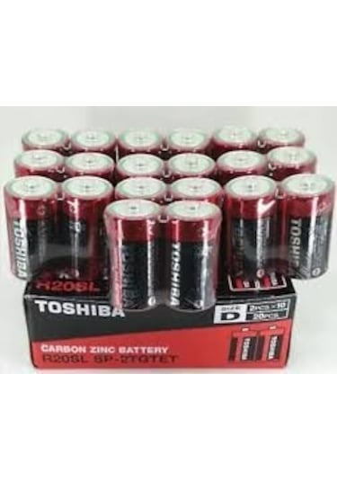 Toshiba 20 Adet R20 Büyük Pil