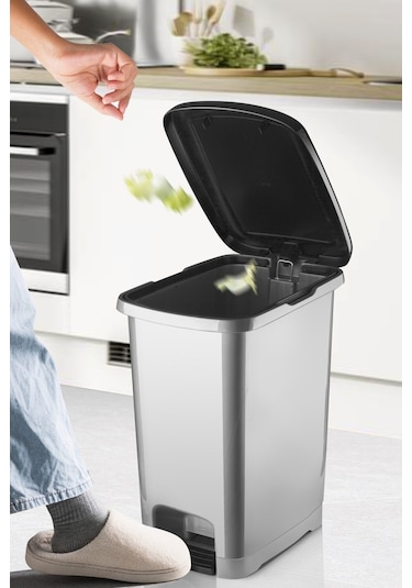 Nandy Home Eco Slim Pedallı Çöp Kovası 15 LT Antrasit