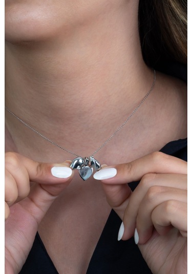 Kalbimdeki Sır Isim Yazılı Kalp Gümüş Kolye Isimli Wsn150