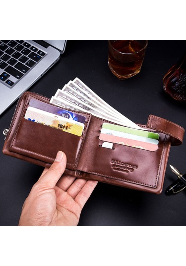 Moveevo Erkek Deri Üç Katlı Cüzdan Kahve Rengi - Vintage Stili, Çoklu Kart Slotu Ve Para Bölmeleri İle Önemli Eşyalarınızı Güvenle Taşıyın Kahve Moveevo Erkek Deri Üç Katlı Cüzdan Kahve Rengi - Vintage Stili, Çoklu Kart Slotu Ve Para Bölmeleri İle Önemli Eşyalarınızı Güvenle Taşıyın Kahve