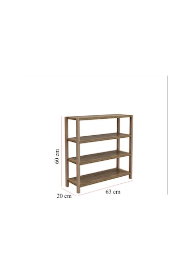 Pratik Kurulum 4 Raflı Ahşap Ayakkabılık - Modern Antre & Koridor Organizer