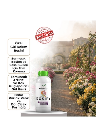 Rosify Üçlü 500 Ml 3 Adet Özel Gül Bakım Besini - Sarmaşık, Baston, Ve Saksı Gülleri İçin 500 ML