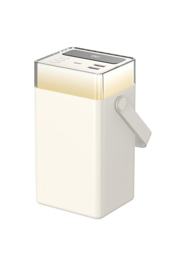 1061 60.000 Mah Type-c Lightning 22,5 W Hızlı Şarj Rgb Led Işıklı Powerbank Siyah Beyaz